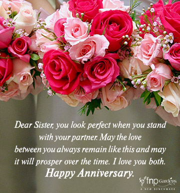 Best Wedding Anniversary Wishes for sister